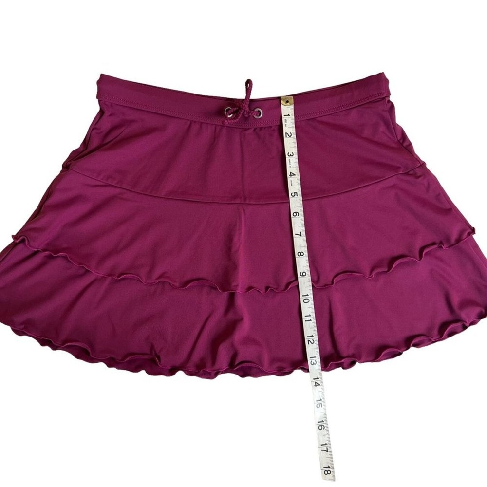 Athleta Woman size Small Ruffle Tiered Tennis Skirt UNLINED Coquette Tenniscore - Picture 4 of 8